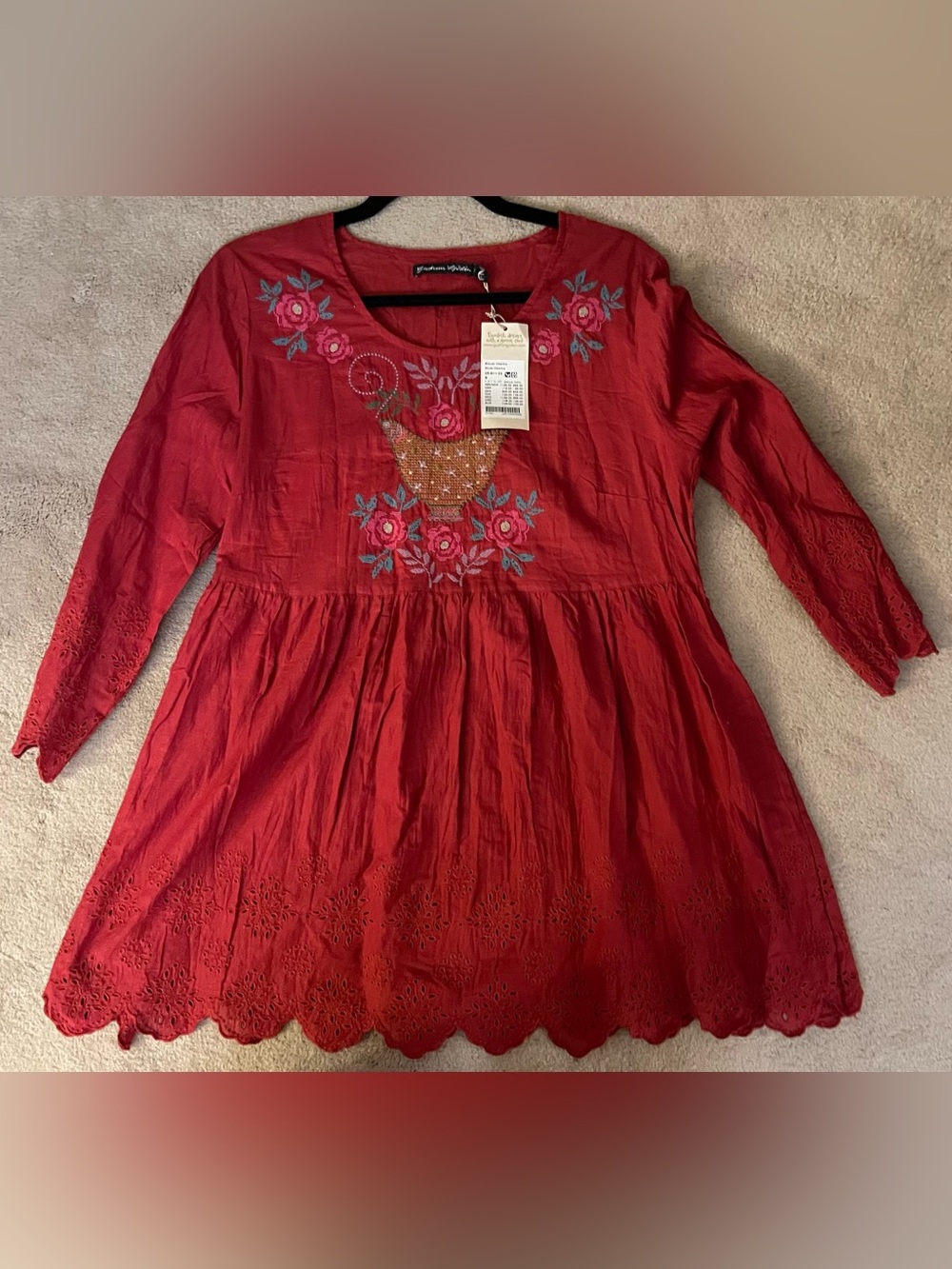 Gudrun Sjoden Embroidered Okarina Blouse - Small